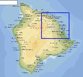 carte de  ile Hawaii