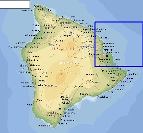 carte de  ile Hawaii