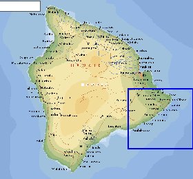 carte de  ile Hawaii