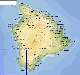 carte de  ile Hawaii