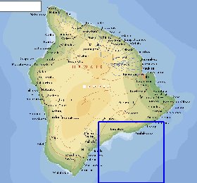 carte de  ile Hawaii