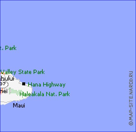 carte de Archipel de Hawaii en anglais