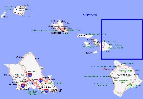 carte de Archipel de Hawaii en anglais