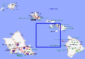 carte de Archipel de Hawaii en anglais