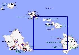 carte de Archipel de Hawaii en anglais