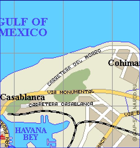 mapa de Havana em ingles