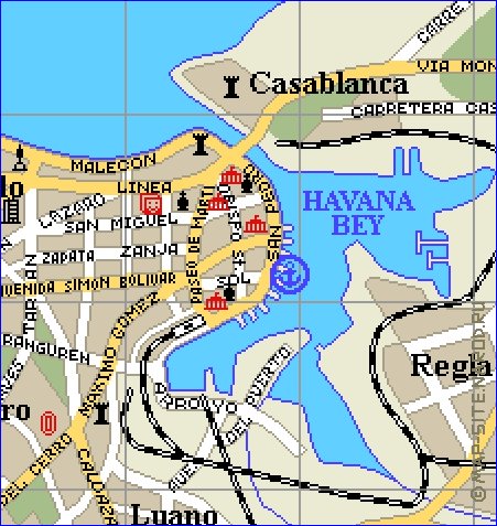 mapa de Havana em ingles