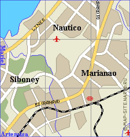 carte de La Havane en anglais