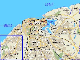 carte de La Havane en anglais