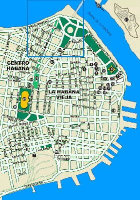 carte de La Havane en espagnol