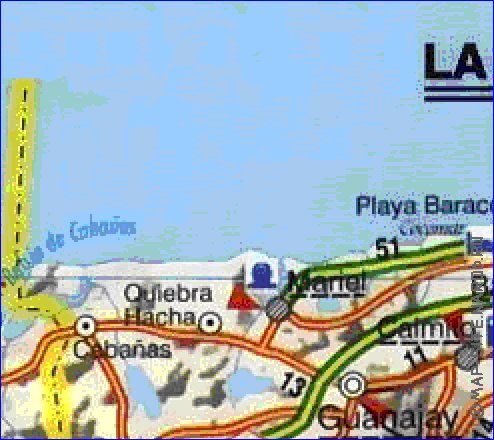 carte de  la province Province de La Habana en espagnol