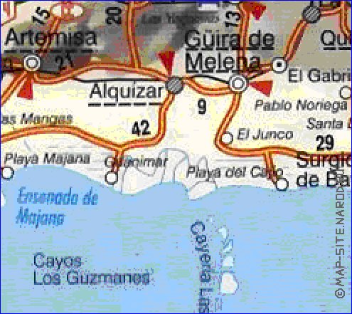 carte de  la province Province de La Habana en espagnol