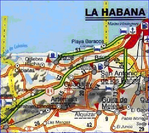 mapa de  provincia Provincia de La Habana em espanhol