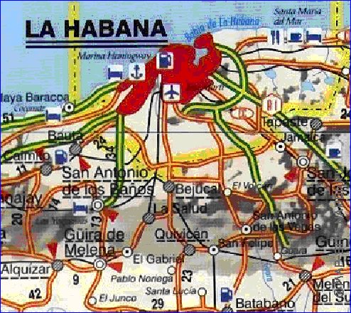 carte de  la province Province de La Habana en espagnol