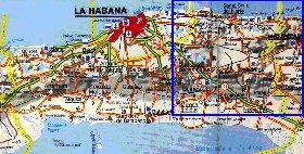 mapa de  provincia Provincia de La Habana em espanhol