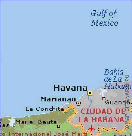 mapa de  provincia Provincia de La Habana