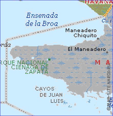 carte de  la province Province de La Habana