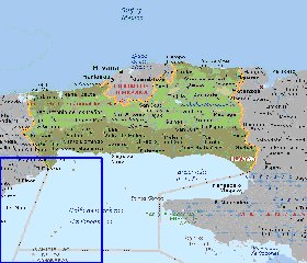 carte de  la province Province de La Habana