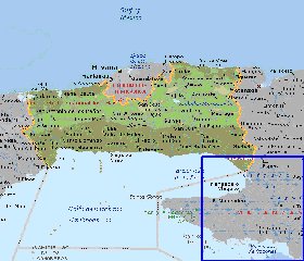 carte de  la province Province de La Habana