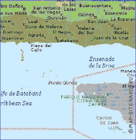 carte de  la province Province de La Habana