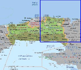 carte de  la province Province de La Habana