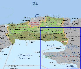 carte de  la province Province de La Habana