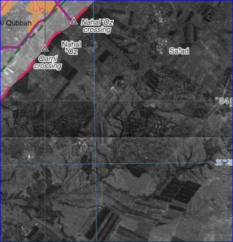 mapa de Gaza em ingles