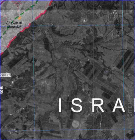 mapa de Gaza em ingles