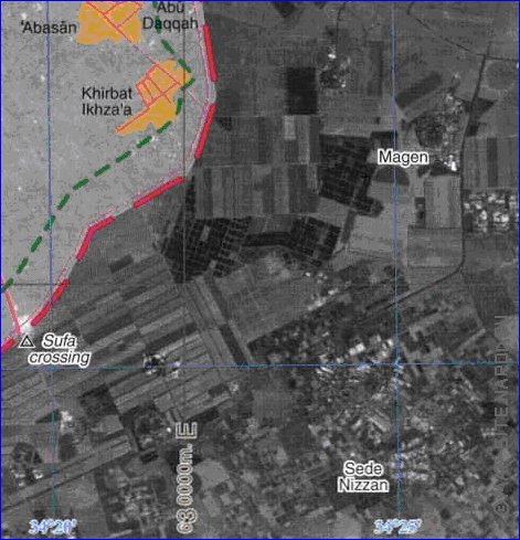 mapa de Gaza em ingles