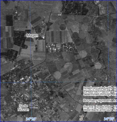 mapa de Gaza em ingles