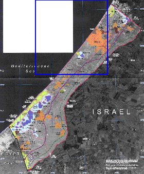 carte de Gaza en anglais