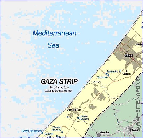 carte de Gaza