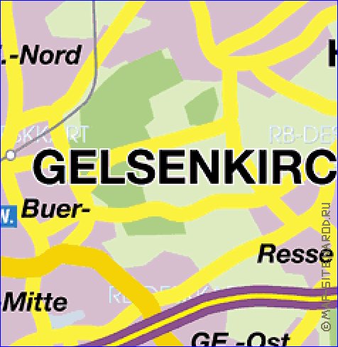 mapa de Gelsenkirchen
