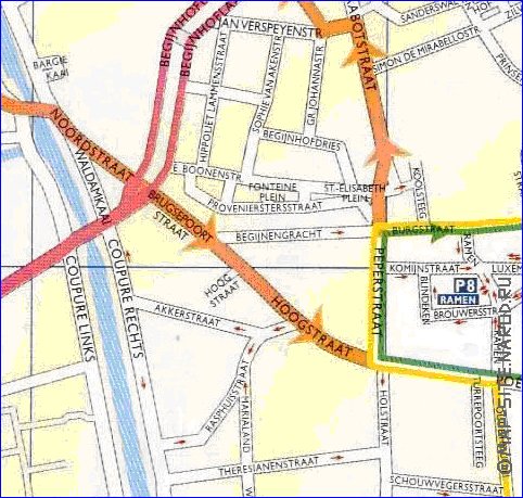 carte de Gand en neerlandais