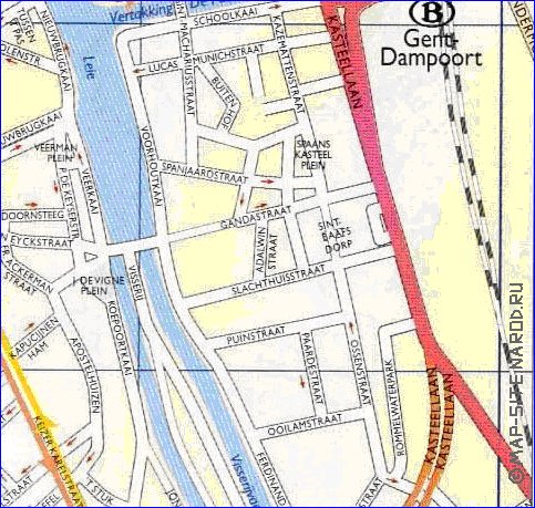 carte de Gand en neerlandais