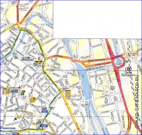 carte de Gand en neerlandais