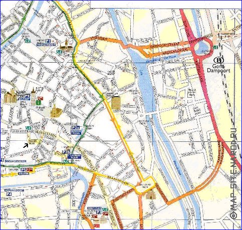 carte de Gand en neerlandais