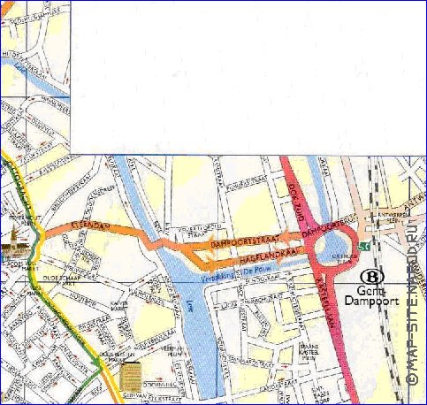 carte de Gand en neerlandais