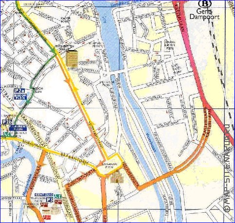 carte de Gand en neerlandais