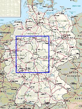 Administratives carte de Allemagne en anglais