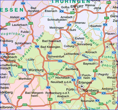 Administrativa mapa de Alemanha em alemao