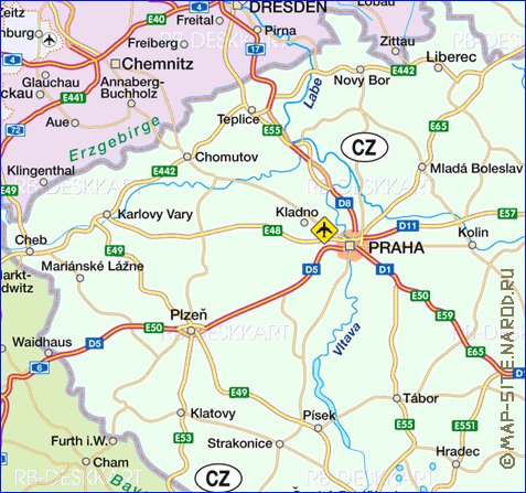 Administrativa mapa de Alemanha em alemao