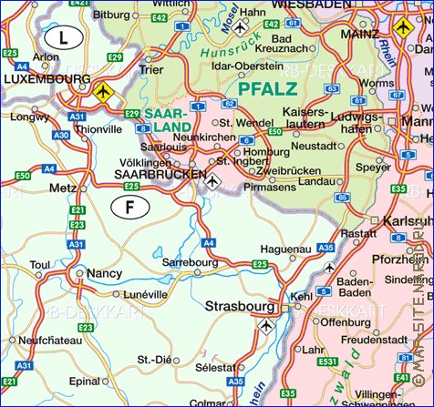 Administratives carte de Allemagne en allemand