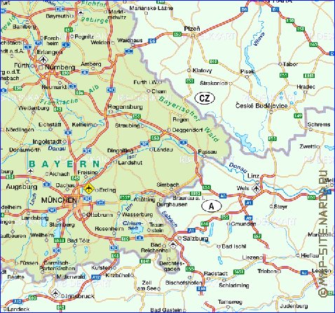 Administratives carte de Allemagne en allemand