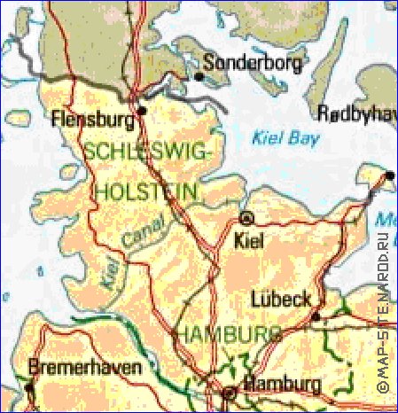 Administratives carte de Allemagne