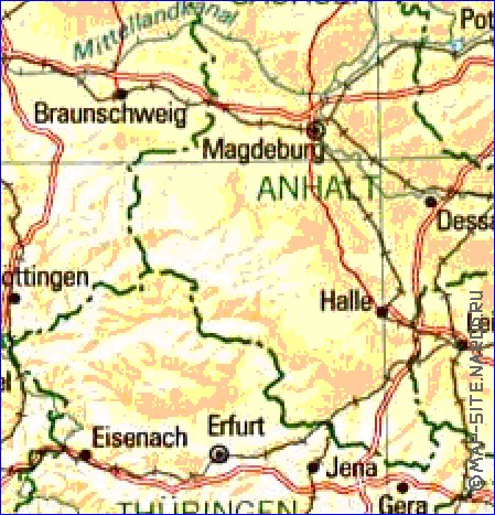 Administrativa mapa de Alemanha