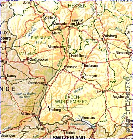 Administratives carte de Allemagne