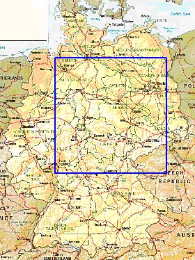 Administrativa mapa de Alemanha