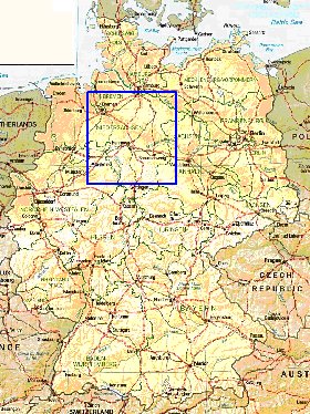 Administratives carte de Allemagne