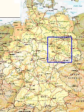 Administratives carte de Allemagne